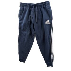 Adidas Men’s 3-Stripe Track Sweatpants - Navy/White - Size L